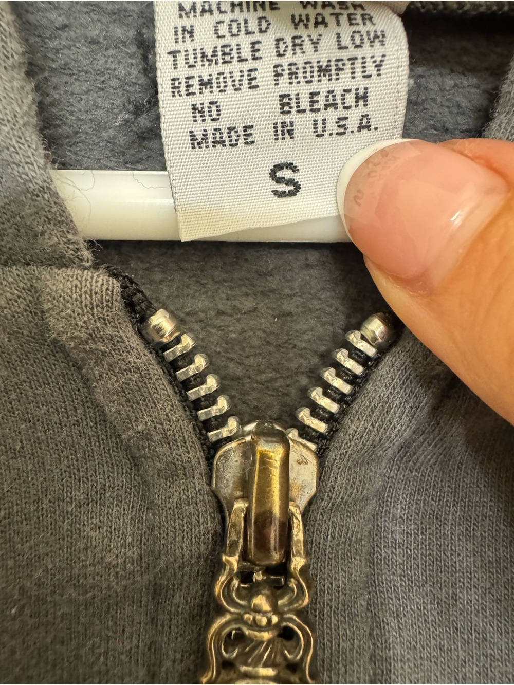 Vintage Chrome Hearts Gray Zip-Up Hoodie with Silver Hardware (great condition) - Picture 3 of 6